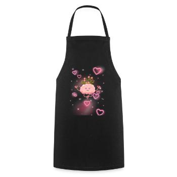 Zen Attitude – Wellness Gift - Cooking Apron - black - Front - AI Model Male 185 dark (185cm)
