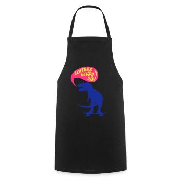 t-rex skater - Kochschürze - Schwarz - Vorne - AI Model Male 185 dark (185cm)