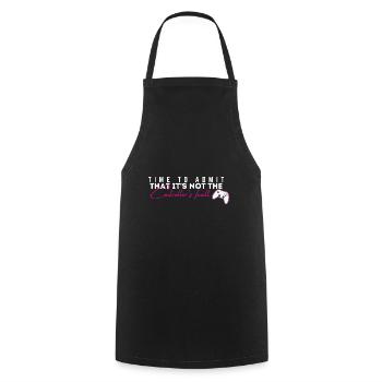 The controller's fault - Cooking Apron - black - Front - AI Model Male 185 dark (185cm)