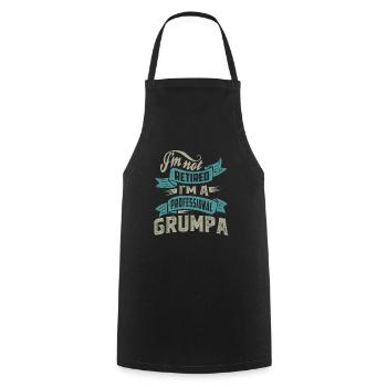 Professional Grumpa - Cooking Apron - black - Front - AI Model Male 185 dark (185cm)