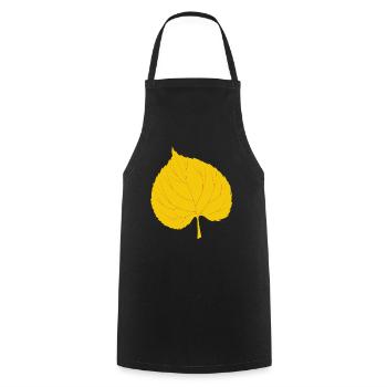 Feuille de tilleul - Tablier de cuisine - noir - Devant - AI Model Male 185 dark (185cm)