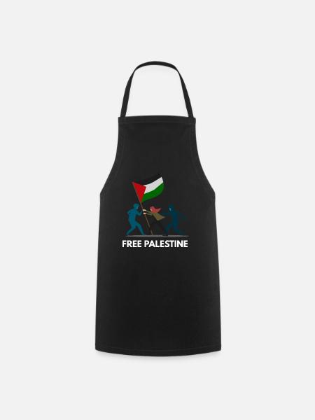 Free Palestine - Cooking Apron - black