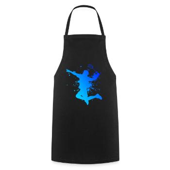 Badmintonspieler Federball Badminton Herren - Kochschürze - Schwarz - Vorne - AI Model Male 185 dark (185cm)