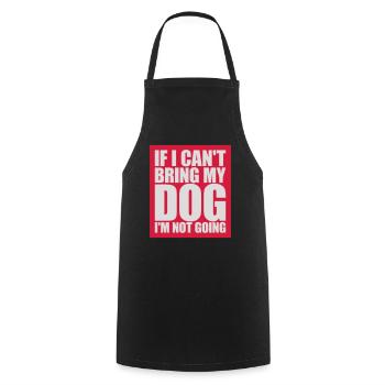 Citation Apportez mon chien - Tablier de cuisine - noir - Devant - AI Model Male 185 dark (185cm)