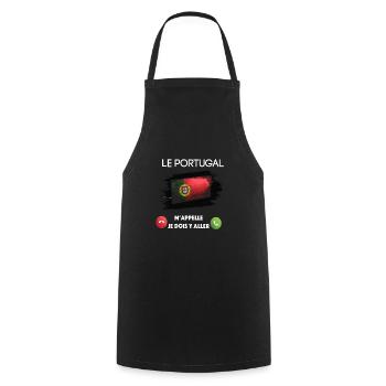 le portugal - Tablier de cuisine - noir - Devant - AI Model Male 185 dark (185cm)
