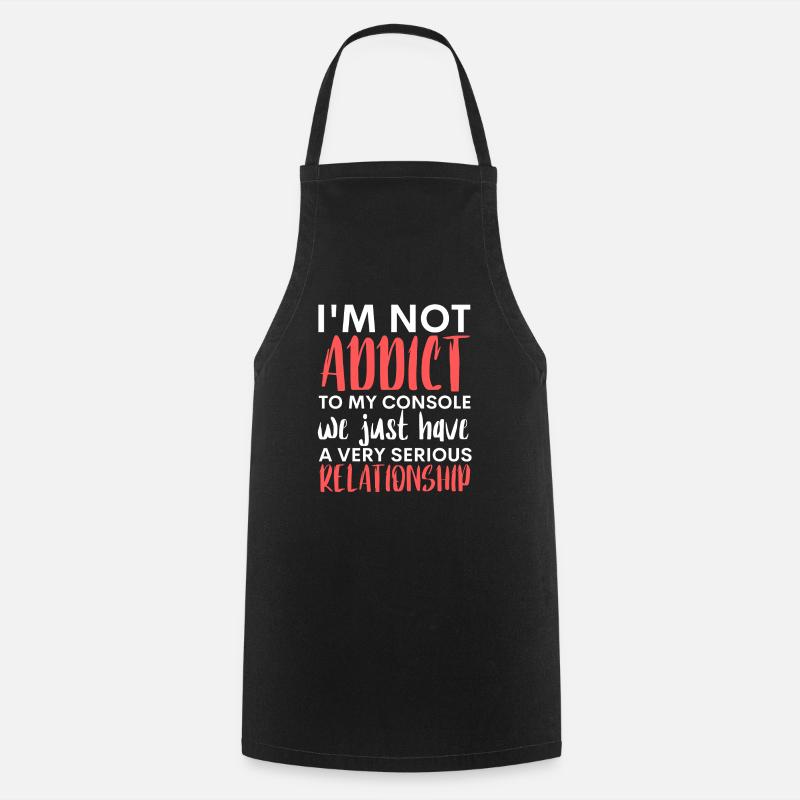 Addicted to the console - Cooking Apron - black