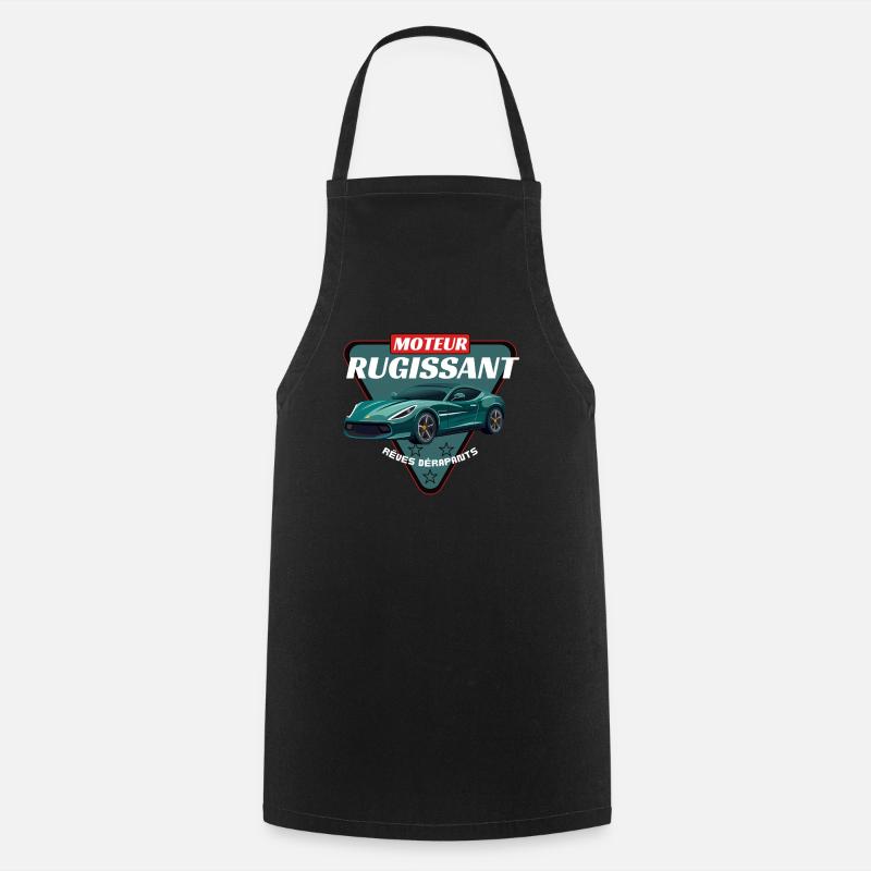 Roaring Engine - Cooking Apron - black