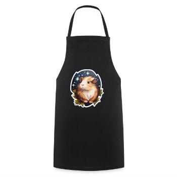 Christmas Guinea Pig - Cooking Apron - black - Front - AI Model Male 185 dark (185cm)