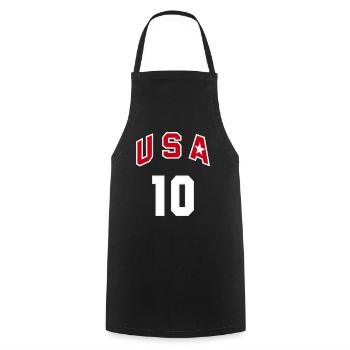 USA redeem Team - Cooking Apron - black - Front - AI Model Male 185 dark (185cm)