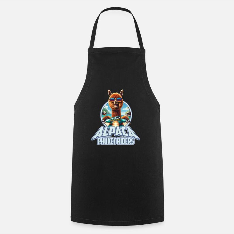 Alpaca Phuket Riders Logo - Kochschürze - Schwarz