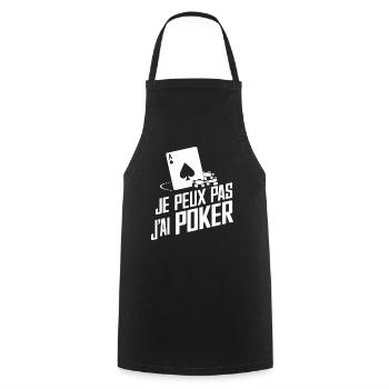 je peux pas j'ai Poker - Tablier de cuisine - noir - Devant - AI Model Male 185 dark (185cm)