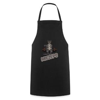 Chats de gym disant "chattes" sport ha - Tablier de cuisine - noir - Devant - AI Model Male 185 dark (185cm)