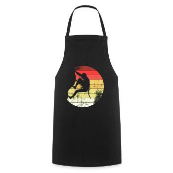 Climbing Free Geocaching Bouldering Rock Face - Cooking Apron - black - Front - AI Model Male 185 dark (185cm)