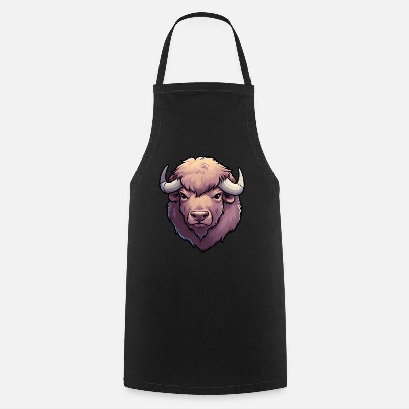 Bison Büffel - Kochschürze - Schwarz