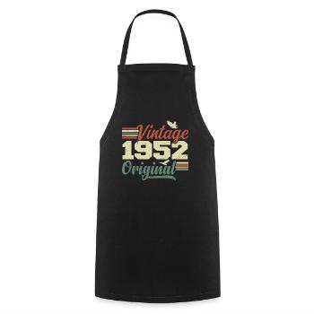 Vintage 1952 Retro 1952 Anniversary Gift - Cooking Apron - black - Front - AI Model Male 185 dark (185cm)