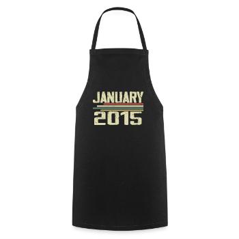 Janvier 2015 - Cadeau d’anniversaire Janvier 2015 - Tablier de cuisine - noir - Devant - AI Model Male 185 dark (185cm)
