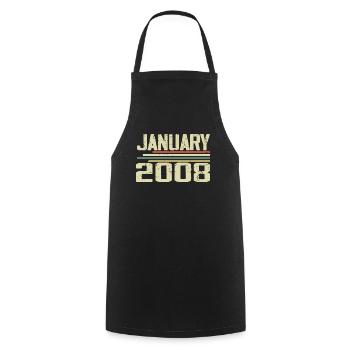Janvier 2008 - Cadeau d'anniversaire janvier 2008 - Tablier de cuisine - noir - Devant - AI Model Male 185 dark (185cm)