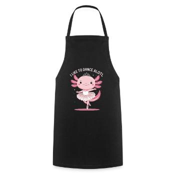 Axolotl Balletttänzer - Kochschürze - Schwarz - Vorne - AI Model Male 185 dark (185cm)