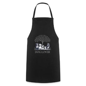 Dog Lover - Cooking Apron - black - Front - AI Model Male 185 dark (185cm)