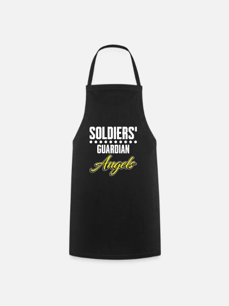 Soldaten, Schutzengel, Kaplan - Kochschürze - Schwarz