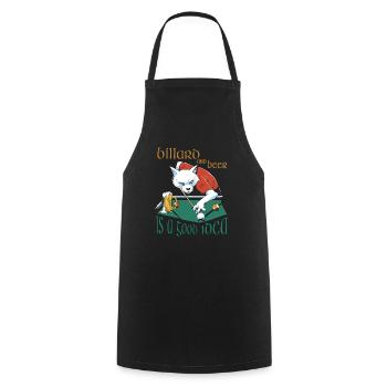 Billard and Beer is a good idea, Billard Spruch - Kochschürze - Schwarz - Vorne - AI Model Male 185 dark (185cm)