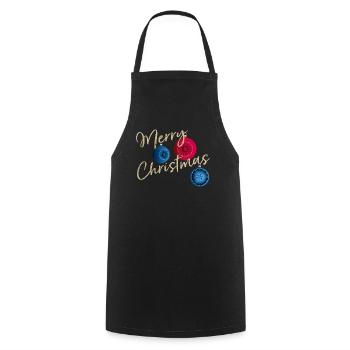 Frohe Weihnachten! - Kochschürze - Schwarz - Vorne - AI Model Male 185 dark (185cm)