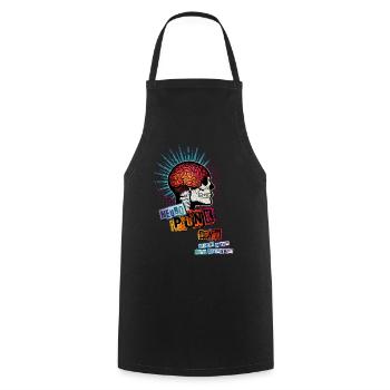 ADHD = NEUROPUNK (combi print) - Cooking Apron - black - Front - AI Model Male 185 dark (185cm)