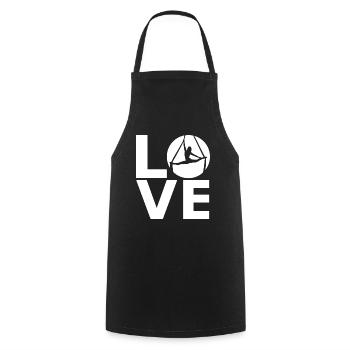Aerial Silks - Silklove - Aerialist - vertical wipe - Cooking Apron - black - Front - AI Model Male 185 dark (185cm)