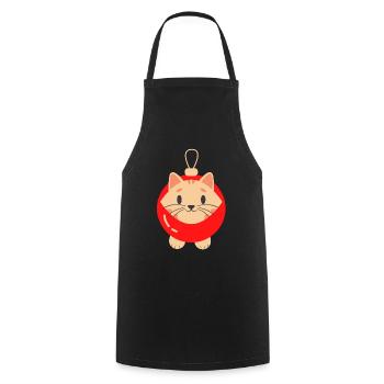 Katze witzig Geschenk Weihnachten Katzenbesitzer - Kochschürze - Schwarz - Vorne - AI Model Male 185 dark (185cm)