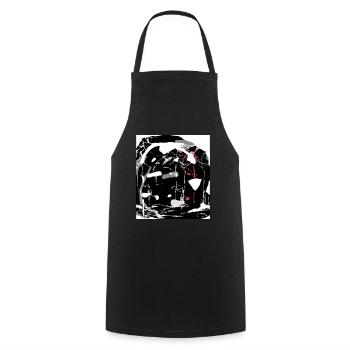 Abstract Sketch Enchanted Forest - Cooking Apron - black - Front - AI Model Male 185 dark (185cm)