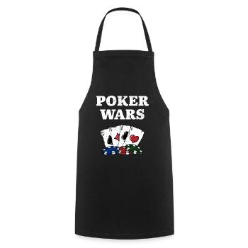 Poker Wars Gambler Casino Gambling Gaming Place - Tablier de cuisine - noir - Devant - AI Model Male 185 dark (185cm)