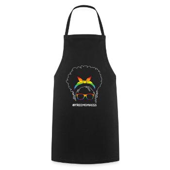 LBGT Flag Gay Pride Human Vintage Rainbow - Cooking Apron - black - Front - AI Model Male 185 dark (185cm)