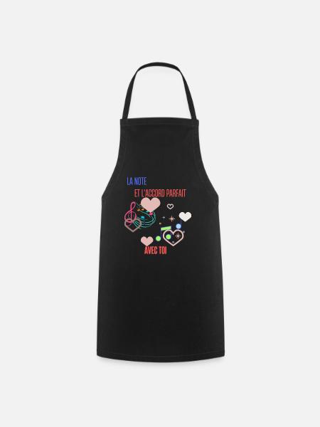 La note et l'accord parfait avec toi - Tablier de cuisine - noir