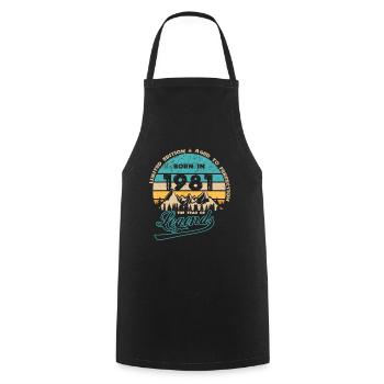 Legends 1981 - Cooking Apron - black - Front - AI Model Male 185 dark (185cm)
