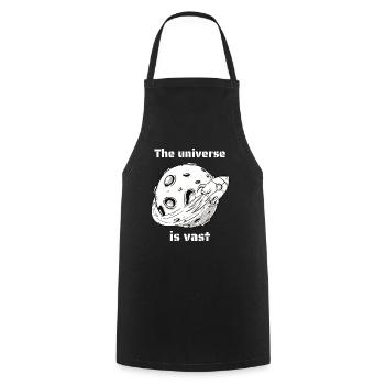 The Universe Is Vast Retro Outer Space Designs - Kochschürze - Schwarz - Vorne - AI Model Male 185 dark (185cm)