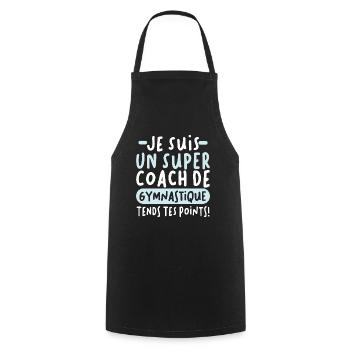 Super Coach De Gymnastique Rythmique Gymnastique - Tablier de cuisine - noir - Devant - AI Model Male 185 dark (185cm)