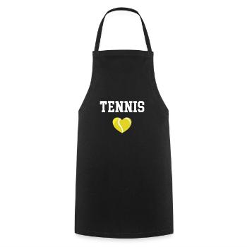 Love Tennis | Tennis player - Cooking Apron - black - Front - AI Model Male 185 dark (185cm)