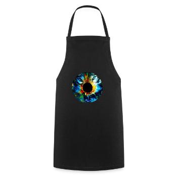 Eye of the wolf - Cooking Apron - black - Front - AI Model Male 185 dark (185cm)