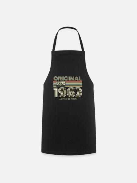 Original 1963 Vintage Vintage Birthday Retro - Tablier de cuisine - noir