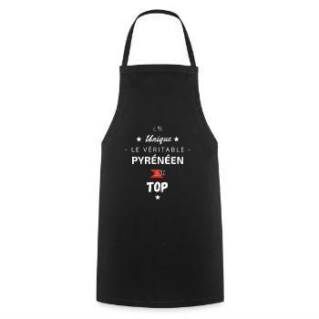 Le véritable pyrénéen au top - Tablier de cuisine - noir - Devant - AI Model Male 185 dark (185cm)