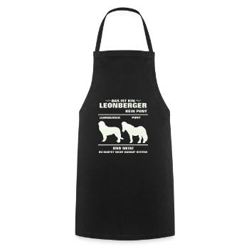 Leonberger Kein Pony Hunde Liebhaber Hunderasse - Kochschürze - Schwarz - Vorne - AI Model Male 185 dark (185cm)