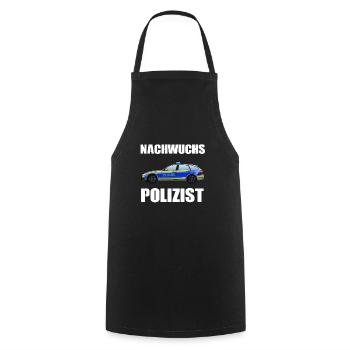 Nachwuchs Polizist Polizei Polizisten - Kochschürze - Schwarz - Vorne - AI Model Male 185 dark (185cm)