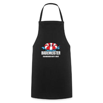 Lifeguard Chlorine-rich Don't swim - Cooking Apron - black - Front - AI Model Male 185 dark (185cm)