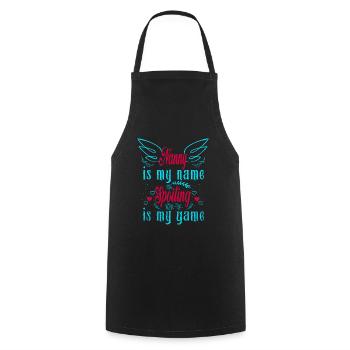 Nounou est mon nom, car la perdition est mon - Tablier de cuisine - noir - Devant - AI Model Male 185 dark (185cm)