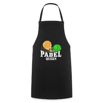 Padel Queen Padelschläger Ball Design Für Padel - Kochschürze - Schwarz - Vorne - AI Model Male 185 dark (185cm)