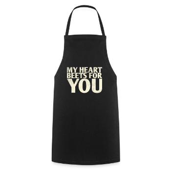 Mes betteraves de cœur pour vous Conception de mariage pour la mariée - Tablier de cuisine - noir - Devant - AI Model Male 185 dark (185cm)