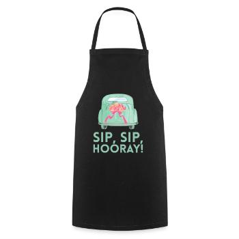 Sip Sip Hurra Marriage Draft For Bridal Groom - Cooking Apron - black - Front - AI Model Male 185 dark (185cm)