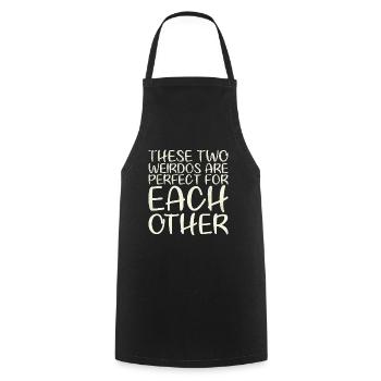 Ces deux bizarres sont parfaits pour tout le monde pour le - Tablier de cuisine - noir - Devant - AI Model Male 185 dark (185cm)