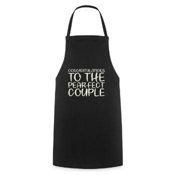Congratulations To The Pear-fect For The - Cooking Apron - black - Front - AI Model Male 185 dark (185cm)