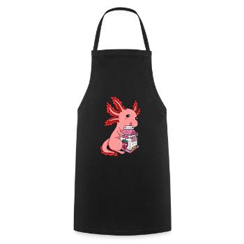 Axolotl Cadeau Terre Lait Axolotl Costume - Tablier de cuisine - noir - Devant - AI Model Male 185 dark (185cm)